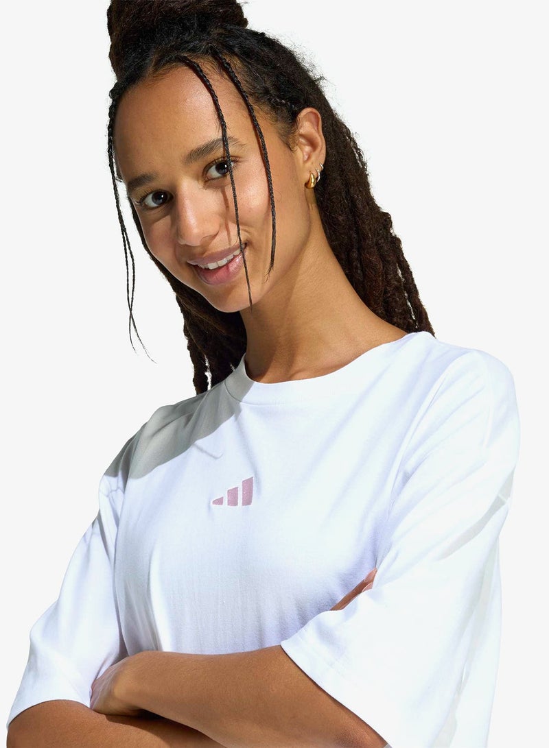 Adidas Mini Embroidery Oversized Graphic T-Shirt - Image 3